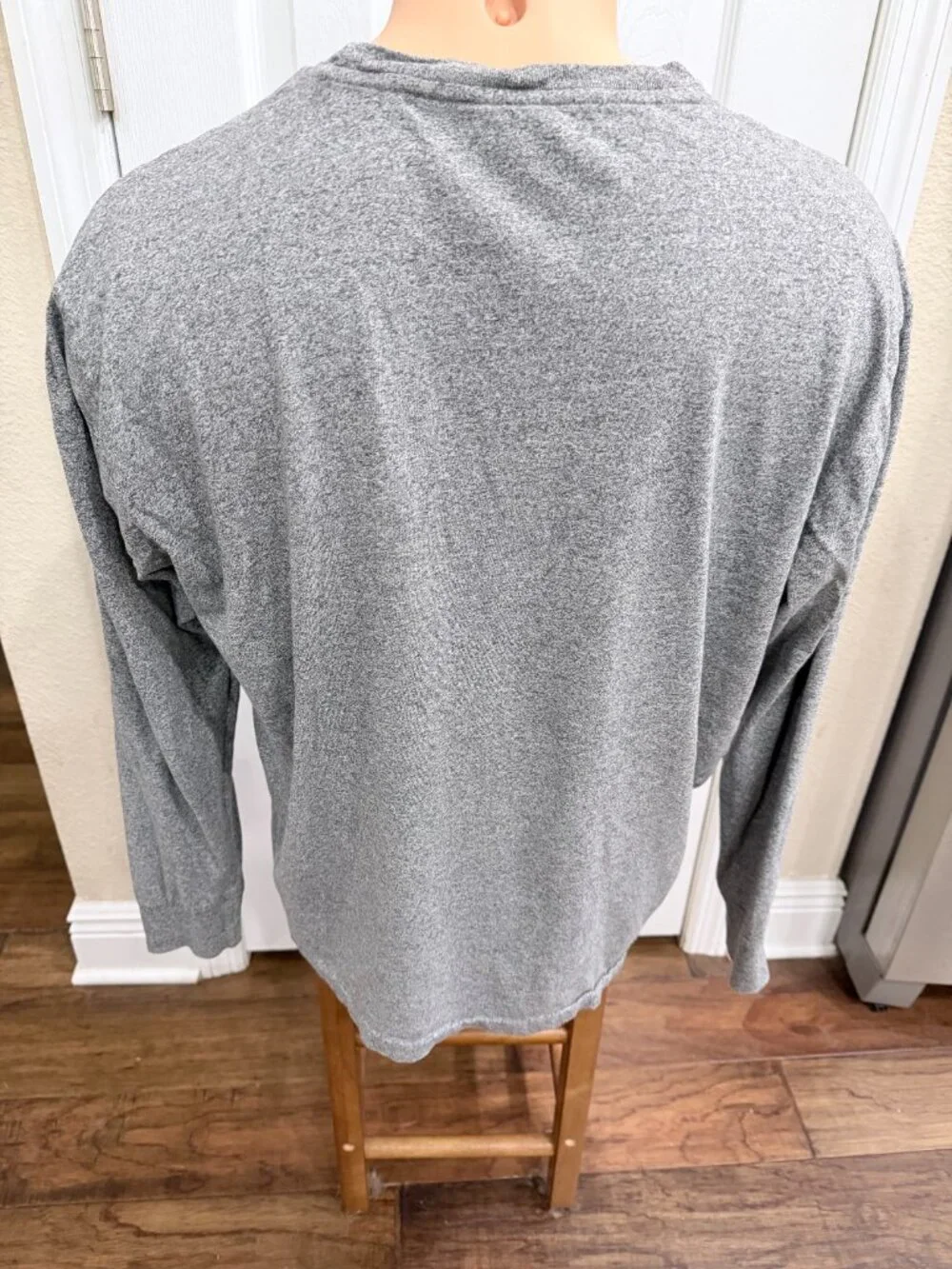 Polo Ralph Lauren Gray Long Sleeve Tee Shirt Black Pony Logo Medium M